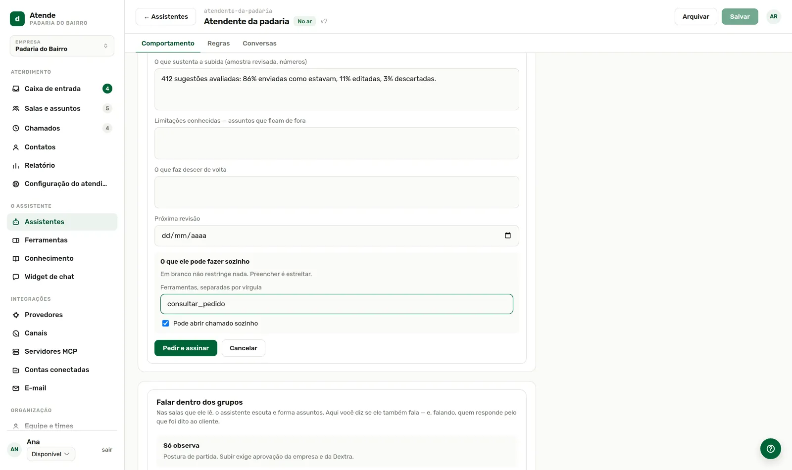O que ele pode fazer sozinho: ferramentas e chamado.